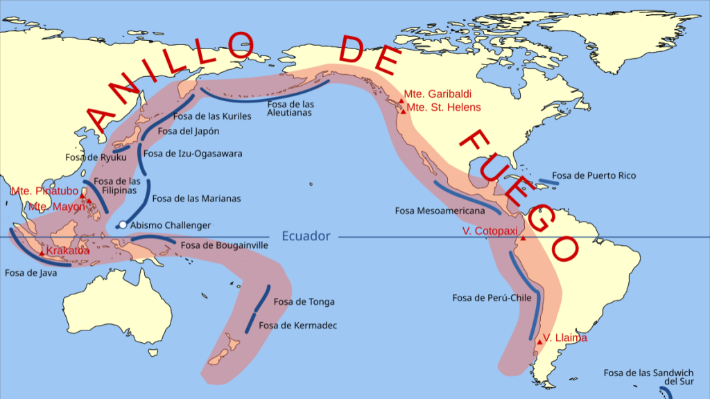 anillo de fuego - HECHOS AM volcán en Indonesia
