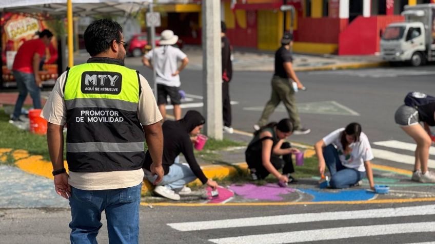 Jóvenes participaron en la jornada de urbanismo táctico para concluir la Semana de Movilidad